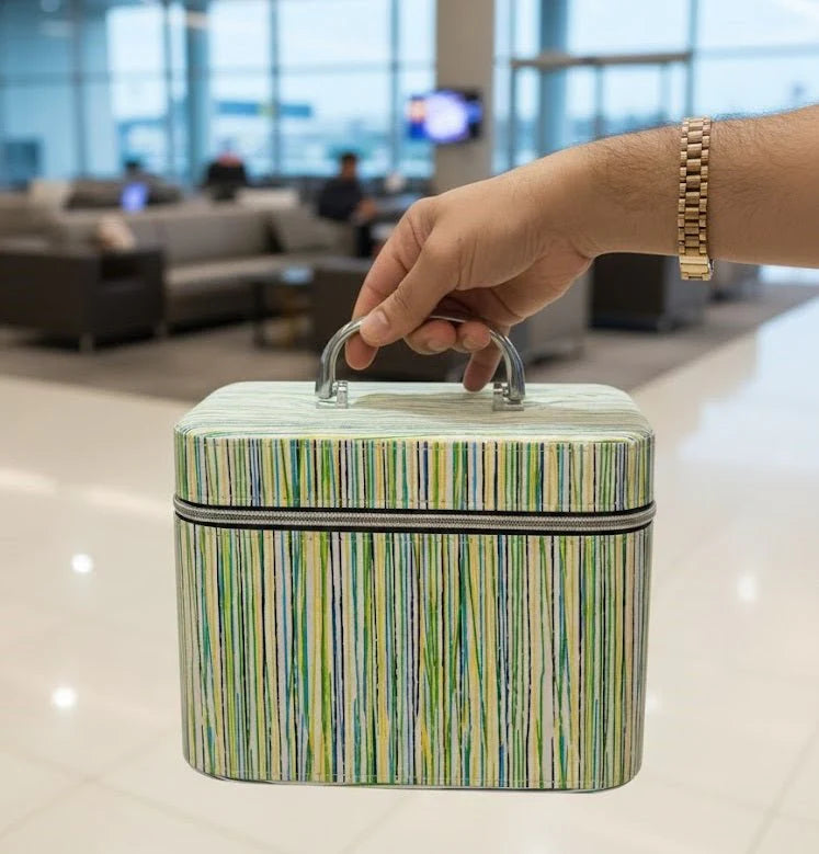 Striped Pattern Makeup Case