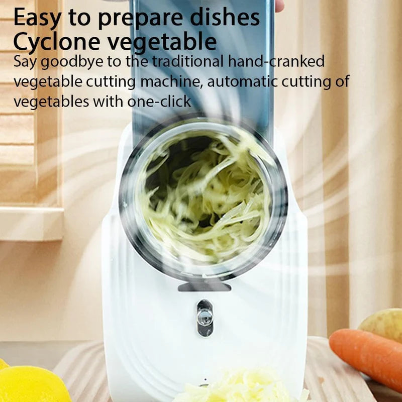 Multifunctional Vegetable Cutter with Interchangeable Blades Ⓢ