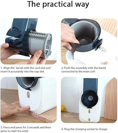Multifunctional Vegetable Cutter with Interchangeable Blades Ⓢ